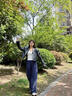 LAGOGO寬松舒適闊腿休閑褲女拉谷谷夏季新款薄款高腰顯瘦山本褲 藏青色(M0) S 曬單實(shí)拍圖