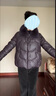 鴨鴨（YAYA）中年媽媽裝羽絨服女短款狐貍毛領(lǐng)冬裝中老年人女裝加厚防寒外套 卡其灰色 2XL 曬單實(shí)拍圖