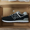 NEW BALANCE NB 574系列 經(jīng)典系帶復古運動(dòng)休閑鞋男女款 元祖灰 ML574EVG ML574EVB-D 經(jīng)典黑 45 (腳長(cháng)29cm) 曬單實(shí)拍圖