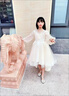 格素凡女童公主裙兒童高端禮服花童婚禮小女孩生日禮服主持人鋼琴演出服 主圖款 110 曬單實(shí)拍圖