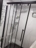 东鹏（DONGPENG）淋浴房三联动推拉门一字形极窄干湿分离玻璃隔断沐浴房含挡水条 雅黑1.4-1.49/2米高 实拍图