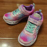 Skechers斯凱奇童鞋女童運(yùn)動(dòng)鞋閃燈鞋開(kāi)關(guān)魔術(shù)貼兒童休閑公主鞋302315L 粉紅色/多彩色/PKMT 30 曬單實(shí)拍圖