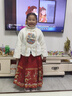 G.duck小黃鴨漢服女童冬裝兒童馬面裙套裝中國風(fēng)冬季加絨拜年服女孩唐裝 紅色 110 建議100-110cm4-5歲 曬單實(shí)拍圖
