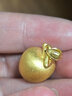 周大世珠寶 黃金吊墜女3D硬金足金999蘋(píng)果吊墜平安果金墜子送女友送老婆 2.66克 曬單實(shí)拍圖