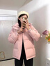 詩(shī)蒂淑棉服女2025新款短款學(xué)生加厚高級少女感小個(gè)子可愛(ài)韓版棉襖衣外套 粉色 M -105-120斤 曬單實(shí)拍圖