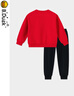 B.Duck小黃鴨童裝兒童運動(dòng)套裝男童衛衣女童衣服 草莓紅-加絨 110 cm 曬單實(shí)拍圖