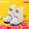 SooGree兒童便攜易收納雨鞋套戶(hù)外旅行裝備反復用卡通鞋套防水防滑雨靴套 藍色 36 -37碼 曬單實(shí)拍圖