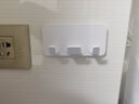 Imakara日本電源線(xiàn)插頭收納掛架強力粘鉤整理收納架廚房插頭掛鉤 白色 曬單實(shí)拍圖