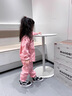 RB KIDS女童套裝春秋裝2025新款洋氣寶寶休閑衣服兒童印花三件套 粉色 80 （建議身高70-80cm） 曬單實(shí)拍圖