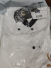 耐典廚師工作服長(cháng)袖男女同款雙排扣餐廳廚房廚師服工作服白色3XL 曬單實(shí)拍圖