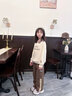 小豬彼特女童春秋套裝兒童2025新款新年衣服中大童洋氣運動服女孩時髦12歲 4827杏色+16317淺咖色【春秋款】 150 cm 曬單實拍圖