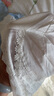 美標七分袖純棉睡衣女春夏新品貢緞全棉性感公主風(fēng)蕾絲花邊家居服睡裙 白色 L (165) 曬單實(shí)拍圖