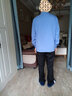 老爺車(chē)夏天爸爸裝冰絲長(cháng)袖襯衫男薄款透氣襯衣男裝中老年透氣打底老人衫 【2件裝】藏青+淺藍 41 -130-150斤 曬單實(shí)拍圖