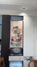 豪咖張大千山水畫(huà)豎款中式玄關(guān)裝飾畫(huà)壁畫(huà)仿古山水畫(huà)名家國(guó)畫(huà)風(fēng)景畫(huà) 張大千晴藹仙閣 寬50高100厘米印刷邊框 曬單實(shí)拍圖