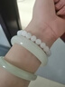 圣嵐新疆和田玉手鐲子羊脂玉細條媽媽女款白玉石鐲女友老婆禮物附證書(shū) 玉鐲尺寸61-62mm 曬單實(shí)拍圖