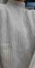 无印良品 MUJI 女式 含牦牛绒羊毛棱纹编织 高圆领宽版毛衣 长袖针织衫 浅银灰色 M-L （165/88A） 实拍图