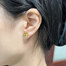 卡鉑亞黃金三葉草耳釘女 足金999幸運(yùn)草耳飾婚嫁5G工藝送女友老婆 2..89克 曬單實(shí)拍圖