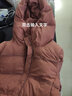 亦朵過膝白鵝絨羽絨服女長款洋氣時尚休閑外套品牌加厚 桔粉  XXL 曬單實拍圖