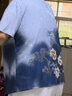 俞兆林（YUZHAOLIN）奶奶秋裝長(zhǎng)袖襯衫中老年人女媽媽春秋薄款外套老太太秋天衣服大碼 流沙藍(lán)【上衣】 5XL 【建議140-155斤】 曬單實(shí)拍圖