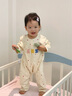 幼歌（YOUGE）嬰幼兒秋季新款卡通波點(diǎn)印花連體衣寬松柔軟親膚爬服潮 米白色 90cm 曬單實(shí)拍圖