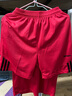 KRAG運動(dòng)套裝男跑步健身訓練服夏季短袖晨跑上衣羽毛球足球服運動(dòng)套裝 紅色 L碼 曬單實(shí)拍圖
