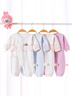 貝瑞加（Babyprints）新生兒連體衣2件裝初生男女寶寶蝴蝶衣長袖純棉護(hù)肚哈衣 綠熊貓52 曬單實(shí)拍圖