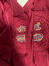 俞兆林（YUZHAOLIN）唐裝男中國風(fēng)爺爺奶奶情侶夏季父母短袖套裝爸爸過壽星生日中老年 刺繡福 紅色【套裝】 XL /41 男【建議140-160斤】 曬單實(shí)拍圖