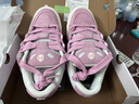 頑刻（ollieskate）頑刻官方面包鞋粉色拼接復古秋冬BAKE低幫男女專(zhuān)業(yè)滑板鞋 BAKE18016 37 曬單實(shí)拍圖