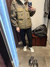 NOTHOMME白鴨絨三防保暖重山三合一沖鋒衣戶外硬殼短款登山羽絨服 古苔綠 S 曬單實(shí)拍圖