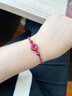 輕雨平安扣銀手鏈腳鏈本命年朱砂福牌手繩七夕情人節禮物送男女生女友 SL005 平安紅手繩 曬單實(shí)拍圖
