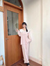 夢(mèng)米諾睡衣女春秋款長(zhǎng)袖長(zhǎng)褲家居服套裝甜美少女娃娃領(lǐng)套頭可外穿 JD60804【粉紅色】 L /身高162-167 體重105-125 曬單實(shí)拍圖