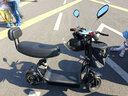 注力小哈雷便攜電動(dòng)車成年接送孩子電動(dòng)款雙人滑板車二輪迷你折疊電瓶車 黑色 雙人座款 減震款36V蓄電池 續(xù)航30-35KM 曬單實(shí)拍圖