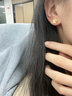 中國黃金（CHINA GOLD）四葉草黃金耳釘女士99足金耳飾生日禮物送女朋友老婆 足金心形四葉草耳釘約1.2g 曬單實(shí)拍圖