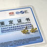 中國黃金（CHINA GOLD）靈蛇黃金耳釘女款足金本命年生肖卷卷蛇耳飾情人節生日禮物送女友 蛇耳釘 約1.6g 曬單實(shí)拍圖
