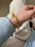 妙聚福水貝金包銀手鐲黃金繁花似錦金鐲子手鏈足金光面推拉手環(huán)送女朋友 金1.4克 繁花推拉款手鐲-總重約30克 曬單實拍圖