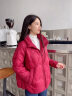 卡萨罗澳品牌短款羽绒服女小个子冬装新款白鸭绒加厚外套宽松显瘦 酒红色 M（110-125斤） 晒单实拍图