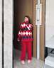 TEENIE WEENIE小熊睡衣女款2024圣誕裝加厚保暖居家服套裝韓版可愛(ài)格子長(cháng)袖 紅色菱格 均碼 曬單實(shí)拍圖
