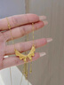 卡百瑞黃金項(xiàng)鏈流蘇蝴蝶結(jié)吊墜足金999金鎖骨鏈送女友情人節(jié)禮物 5G黃金流蘇蝴蝶項(xiàng)鏈 約5.2g 曬單實(shí)拍圖