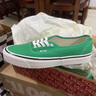 VANS范斯官方 Authentic 44 DX安納海姆薄荷曼波綠情侶帆布鞋低幫 綠色 35 曬單實(shí)拍圖