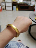 勛戀金店同款古法沙金寬面輪胎手鐲寬版厚實(shí)男女款時(shí)尚高級感鐲子送禮 亮面寬版輪胎鐲12mm/88克 內圈直徑62mm【適合130-145斤】 曬單實(shí)拍圖