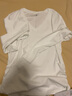 歐莎（OSA）【簡(jiǎn)約小白T】v領(lǐng)短袖t恤女2025年秋新款大碼巨顯瘦上衣正肩薄款 白色A S 曬單實(shí)拍圖