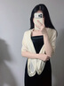 槿城素色蕾絲流蘇方巾絲巾旅游圍巾女韓系頭巾防曬護(hù)頸空調(diào)房披肩LN89 米色 100x100cm 曬單實(shí)拍圖