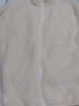 冰洁（BINGJIE）女士短外套秋季新款纯色珊瑚绒潮流休闲立领短夹克 白色 S 实拍图