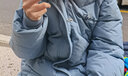 英氏（YEEHOO）女童羽絨服兒童保暖外套冬季時(shí)尚淑女中長(cháng)款中大童裝洋氣冬裝新款 字母小花-灰藍色 160 曬單實(shí)拍圖