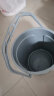 斯图加水桶加厚带刻度塑料保洁手提式方口带嘴商用物业环卫酒店清洁桶 14L灰色（带刻度） 实拍图
