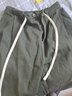 沐秋美式純棉直筒休閑褲子男士秋季新款寬松大碼抗皺透氣闊腿工裝褲男 軍綠 XL(體重150-170斤) 曬單實(shí)拍圖