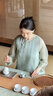 浮云堂「浮云堂.頌」無塵.中式改良真絲桑蠶絲連衣裙女25夏禪意高端茶服 豆綠(送內(nèi)搭） M 曬單實(shí)拍圖
