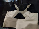 內衣女無(wú)鋼圈前扣美背矯正駝背塑形收副乳防下垂冰絲運動(dòng)無(wú)痕文胸 側扣：膚色+墨綠（2件裝） XL 【120-140斤】 曬單實(shí)拍圖