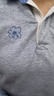 初語(yǔ)綠絨蒿刺繡珠地牛仔POLO領(lǐng)T恤女2025夏季新款休閑撞色上衣 花灰色 L 曬單實(shí)拍圖