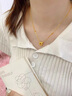 中國黃金（CHINA GOLD）環(huán)環(huán)相扣足金項鏈女雙環(huán)黃金套鏈鎖老婆生日禮物中秋節禮物送女友 約5.9g 環(huán)環(huán)相扣項鏈 曬單實(shí)拍圖